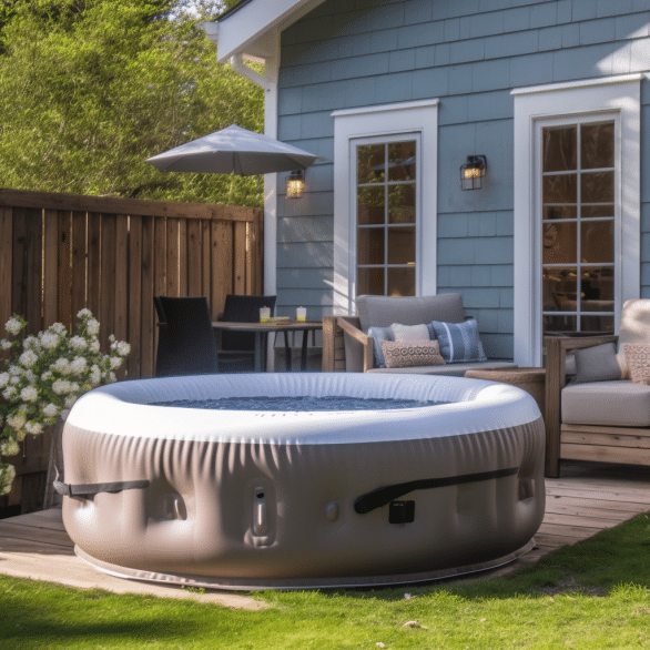 portable and easy to use outdoor inflatable hot tub