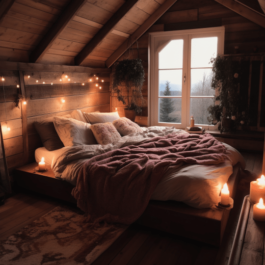the bedroom boasts a comfortable mattress for