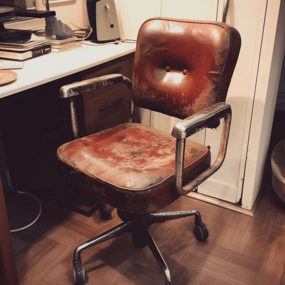 using the old office chair