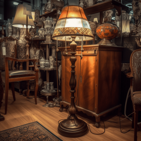 vintage allure enhances any room with antique floor lamps