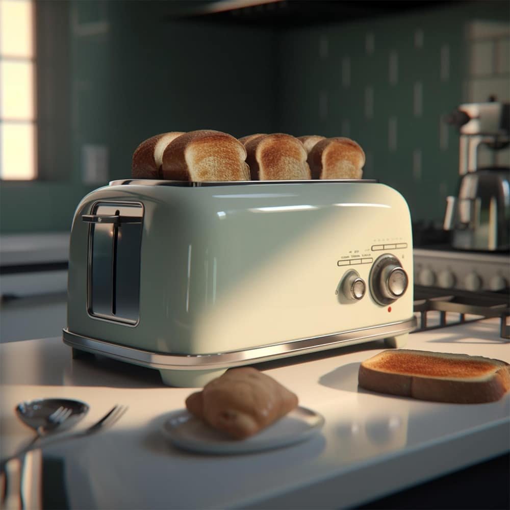 a classic toaster on a counter