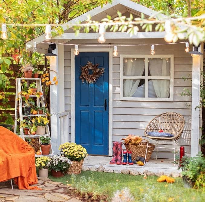 a cosy garden shed