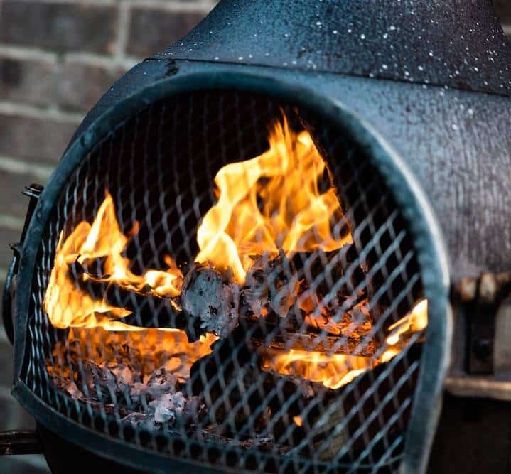 a garden chiminea made from steel