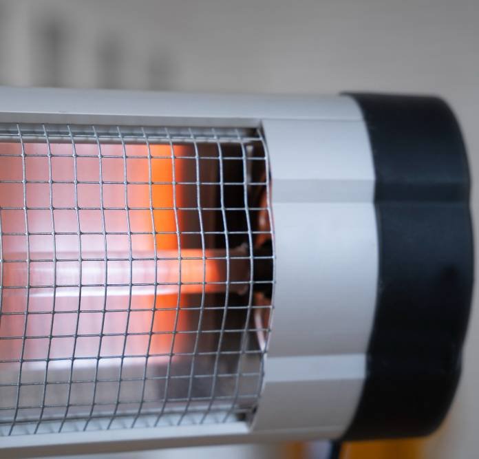 a modern heater at home