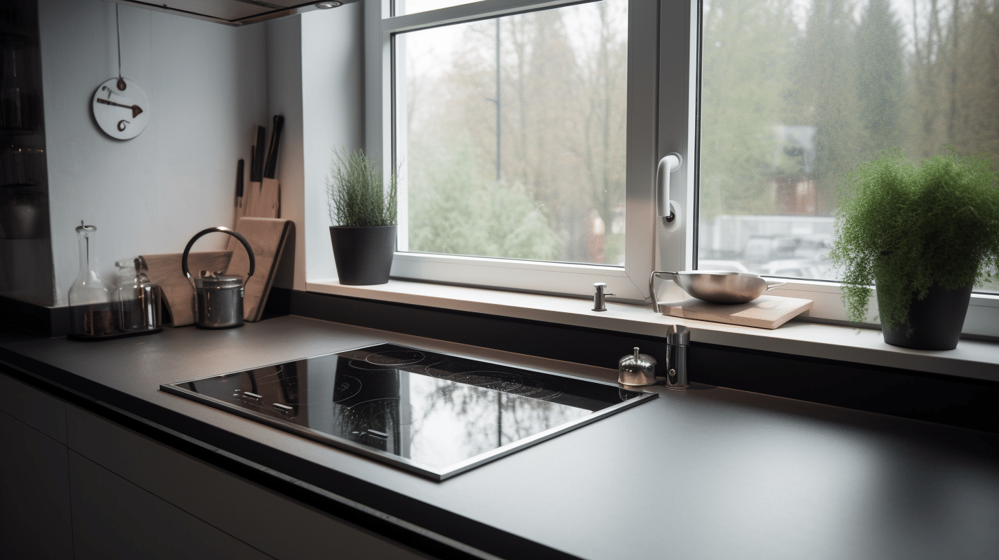 can an induction hob go in front of a window