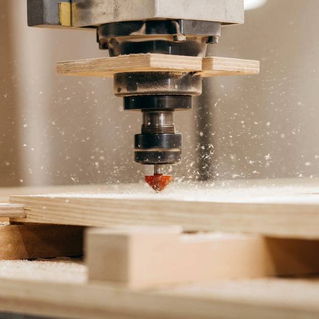 cutting wood on a cnc milling machine