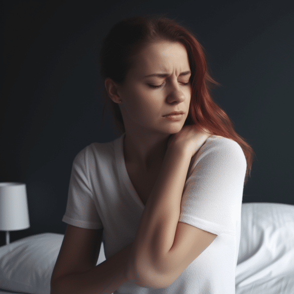 debilitating back pain traps woman in bed