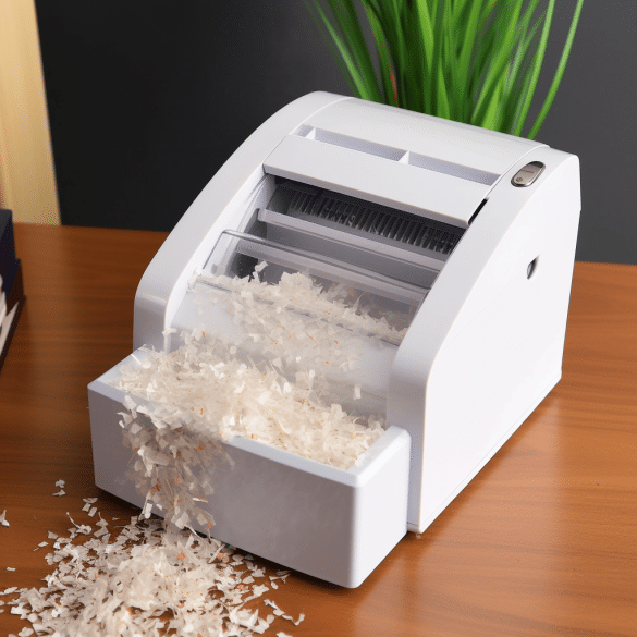 destroy sensitive documents with a paper shredder