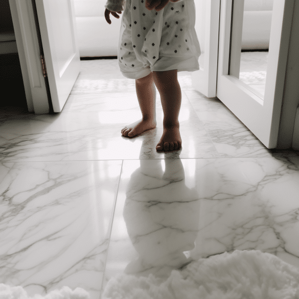 efficient heating makes bathroom floor comfortable