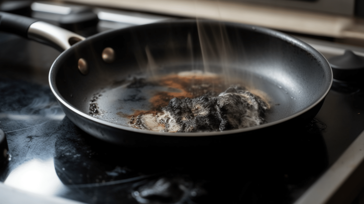 how to clean burnt induction pan