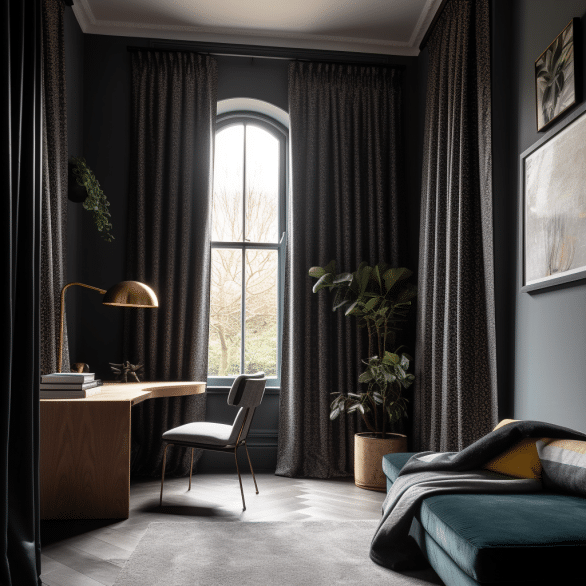 keep your room cool by using blackout curtains