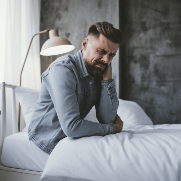 sleepless night as man battles backache in bed