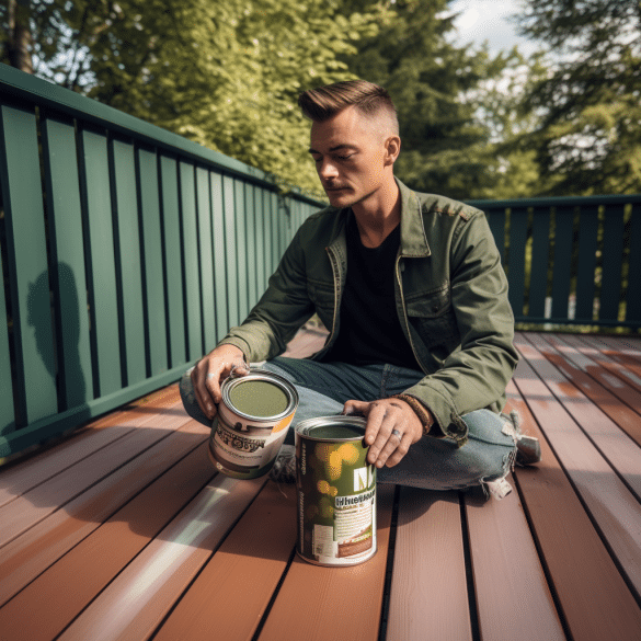 the man enhanced his decks durability with oil