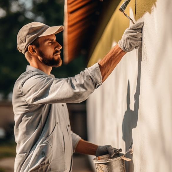 the masonry paint gave the house a vibrant makeover