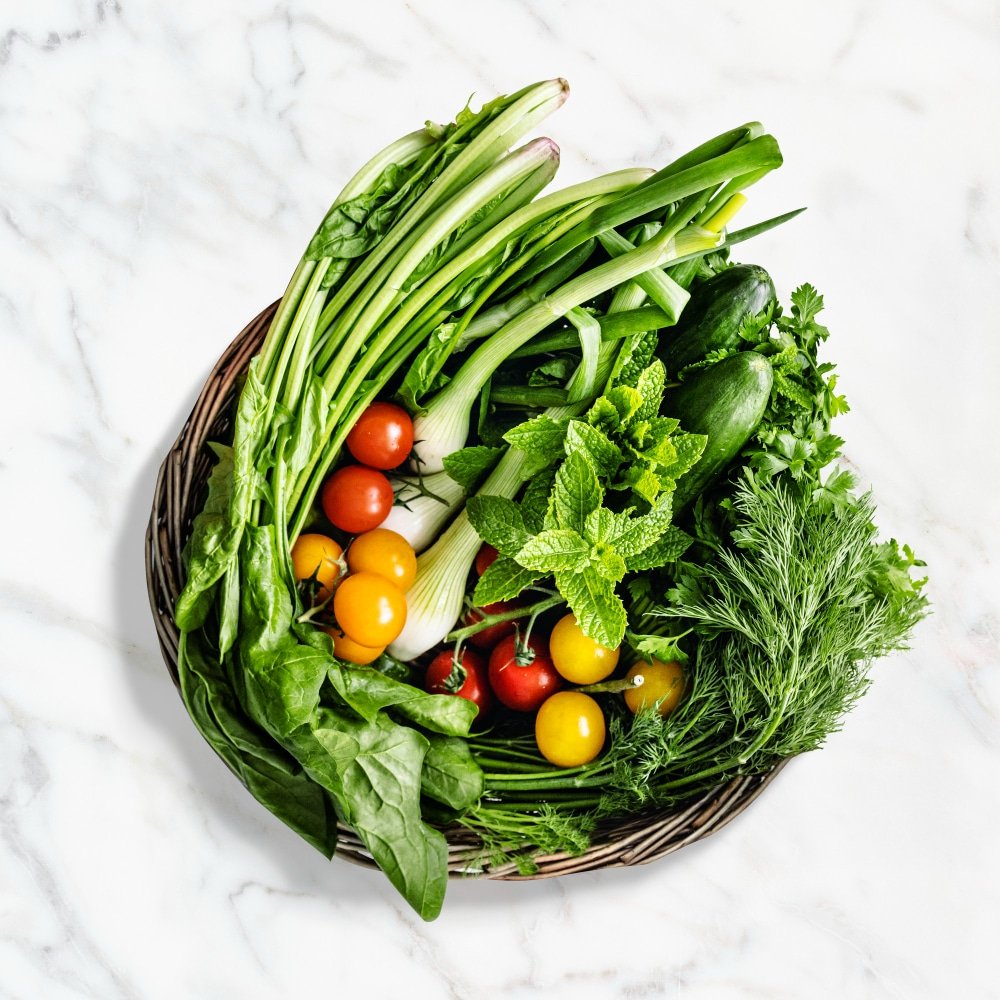 various vegetables in the basket