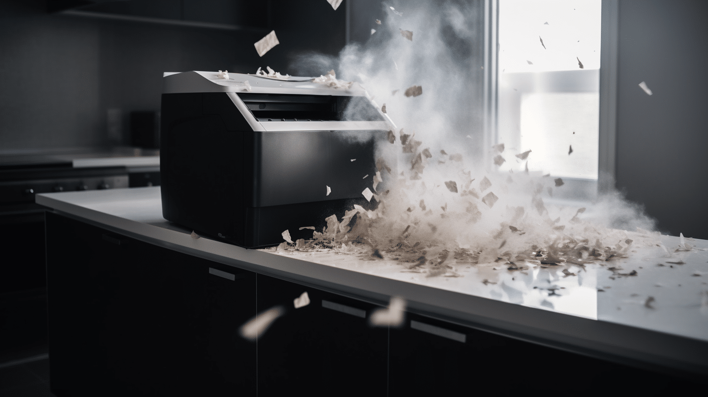 why is my paper shredder smoking