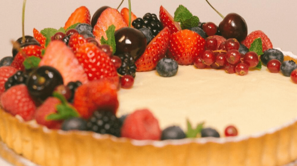 a seasonal fruit tart
